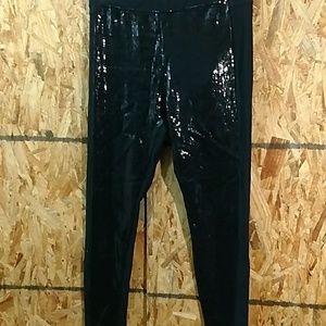 Black sequinned jeggings